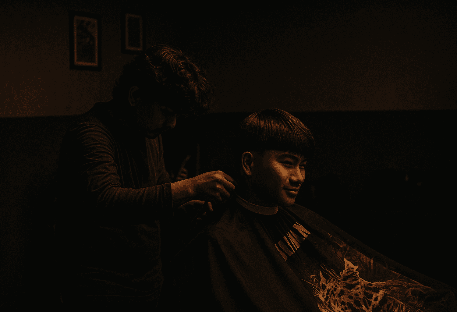 Spanduk King Barbershop - Tampak Dalam